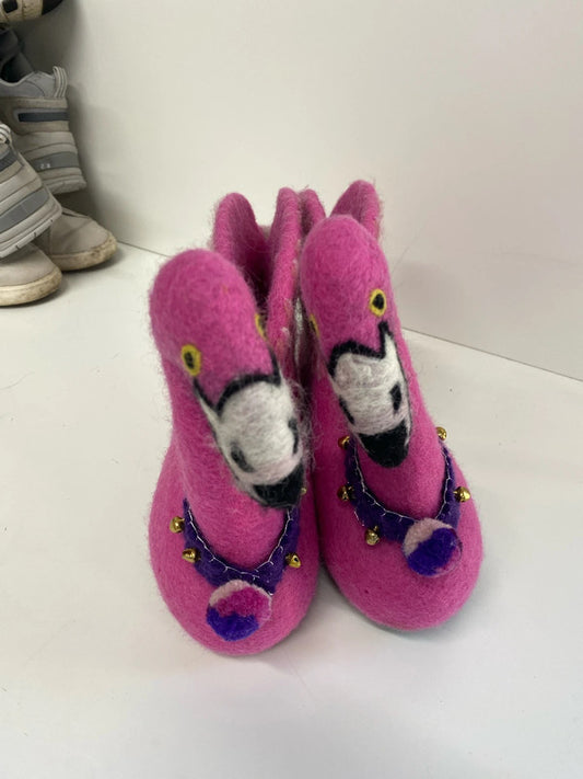 Fabulous Sew Heart Felt Scotland flamingos Slippers Uk5 MD002