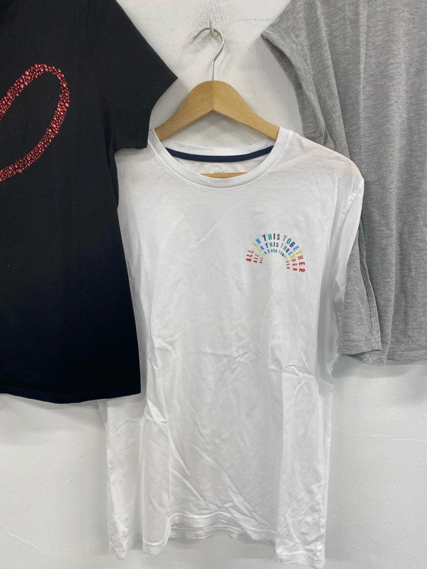M&S TU George Fabulous Loose Fit Graphic T-shirts Bundle UK 14 #5 JW002