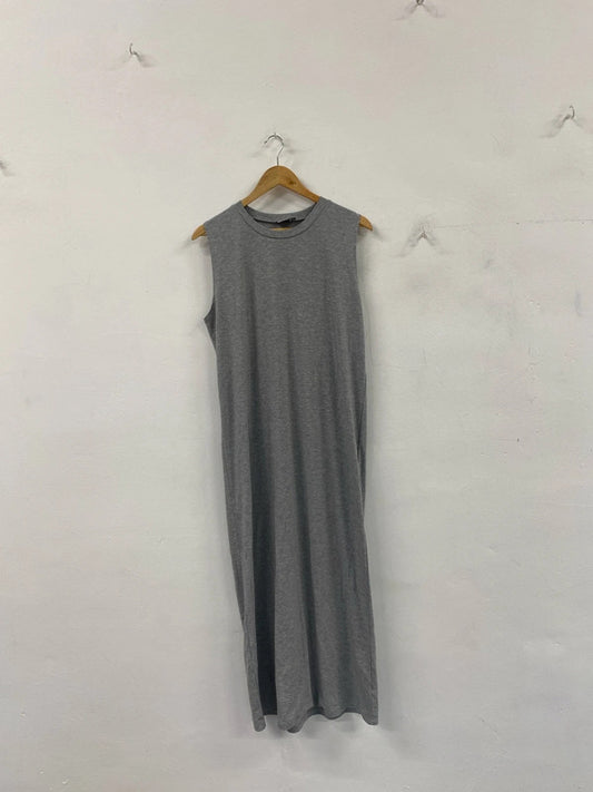 Fabulous ASOS grey casual t shirt maxi grey dress uk 12 KS002