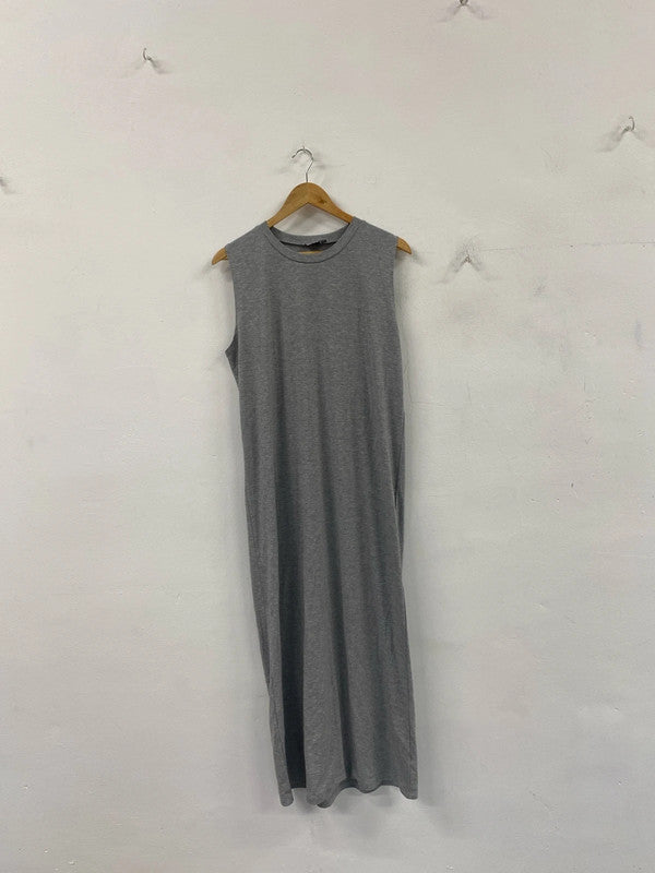 Fabulous ASOS grey casual t shirt maxi grey dress uk 12 KS002