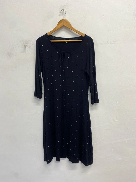 Fabulous White Stuff spotted jersey midi dress Uk12 silver spots SR006