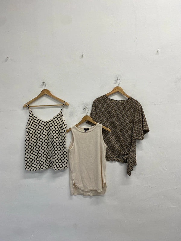 Lovely summer trio of cami and racer vests F&F new look UK 10 MB001