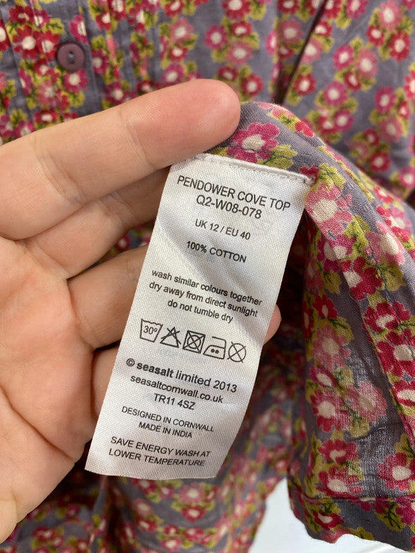 Seasalt Cornwall Chic Floral Blouse UK 12 MM005