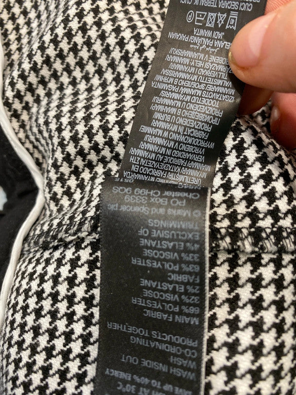 Fabulous M&S slim houndstooth trousers Uk16 classics LB001