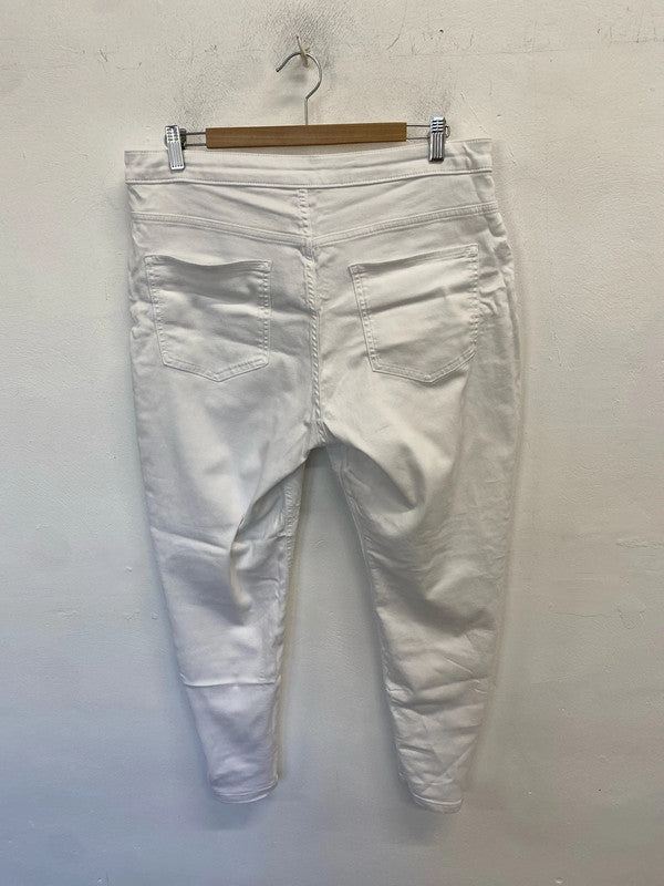 Gorgeous m&s white super skinny jeans UK 18 KN002