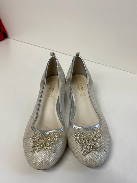 Fabulous Monsoon butterfly embellished party shoes Uk3 JS004