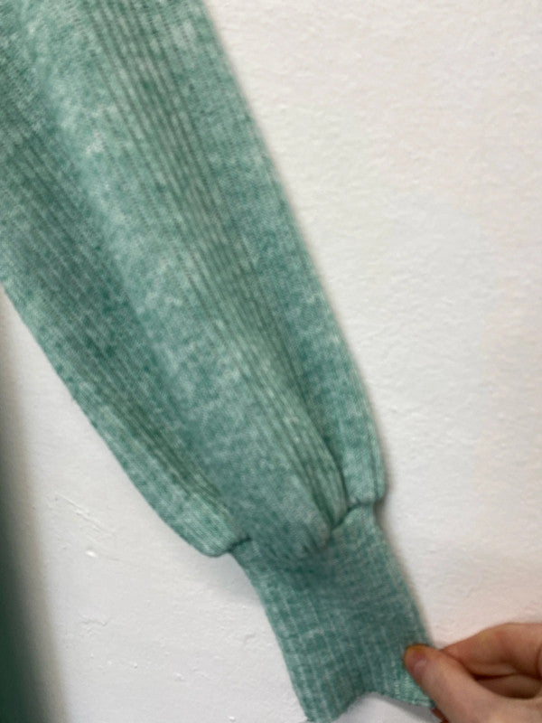 Fabulous Zara Ribbed midi jumper dress UkS mint green MB001