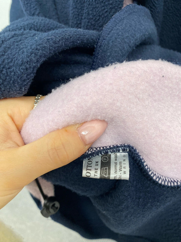 Lovely mardy bum navy pink fleece UK M GJ001