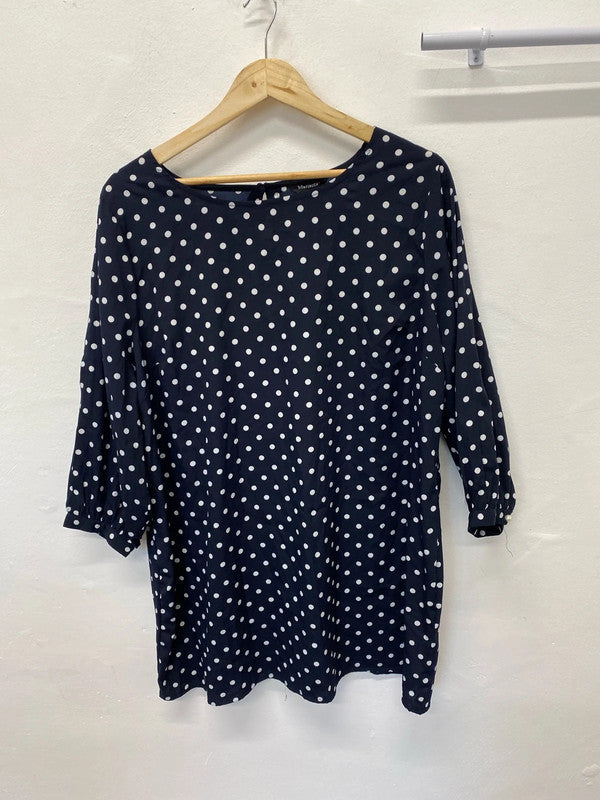 Fabulous Spotty tunic navy & White from Marisota Uk20 IM001