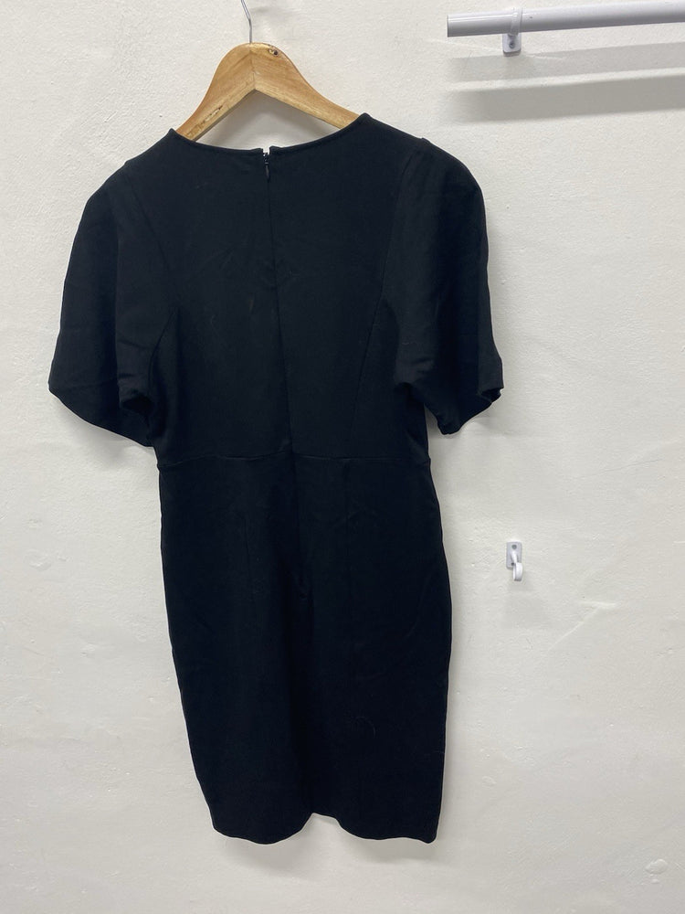 ME+EM TAILORED MIDI DRESS Work Formal Black Dress uk12 AO001