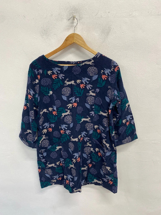 Fabulous Lilly & me navy rabbit print cord tunic UK 12 MM005