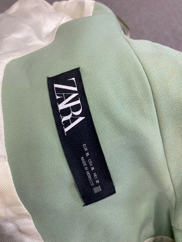 Lovely Zara green blazer mint UK XL LG006