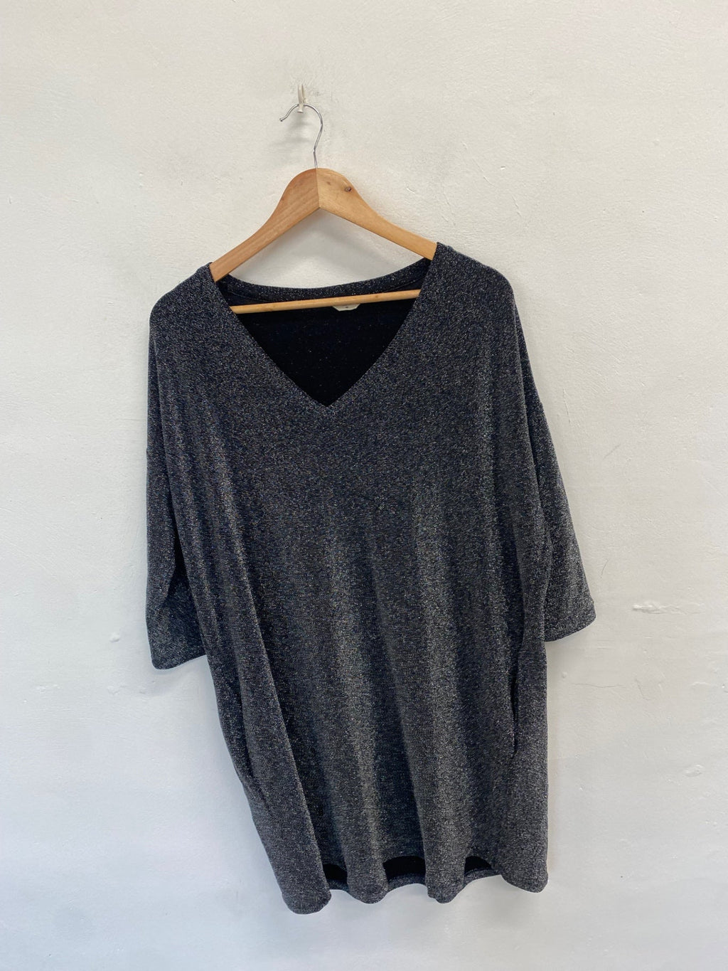 Stunning Hush Tunic Dress UK 10/12 Black metallic sparkle SO560