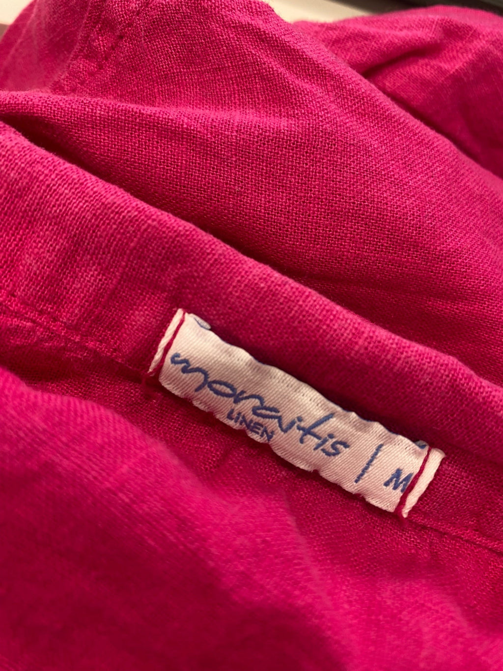 Stunning moraitis Tunic shirt Uk 10 Pink linen SO560