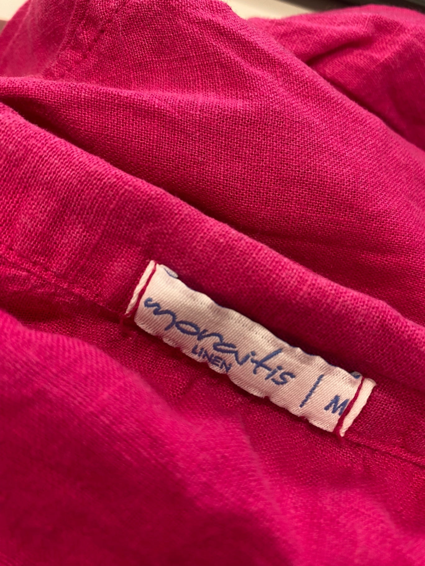 Stunning moraitis Tunic shirt Uk 10 Pink linen SO560