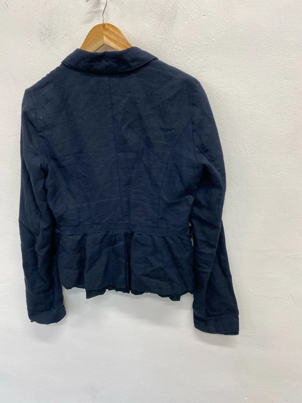 Fab United Colours Benneton Linen blazer military style Uk12 KD001