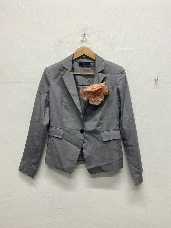 Fabulous New Look mid grey formal smart blazer Uk12 MA003