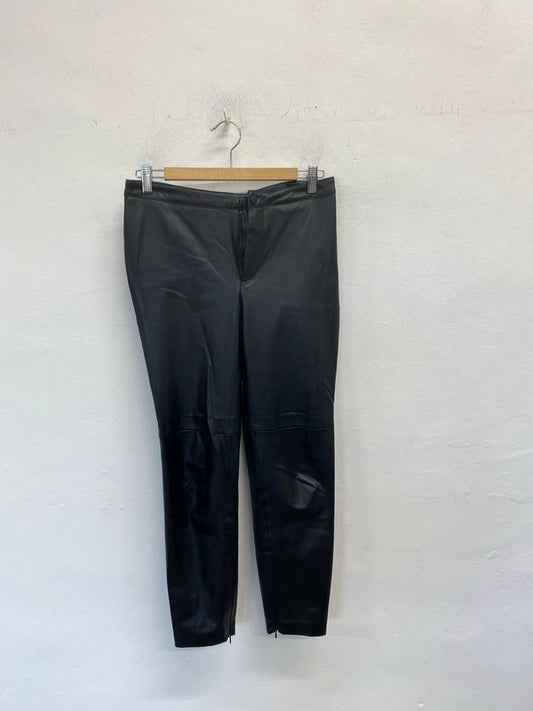 Stunning mango faux leather trousers UK M JB001