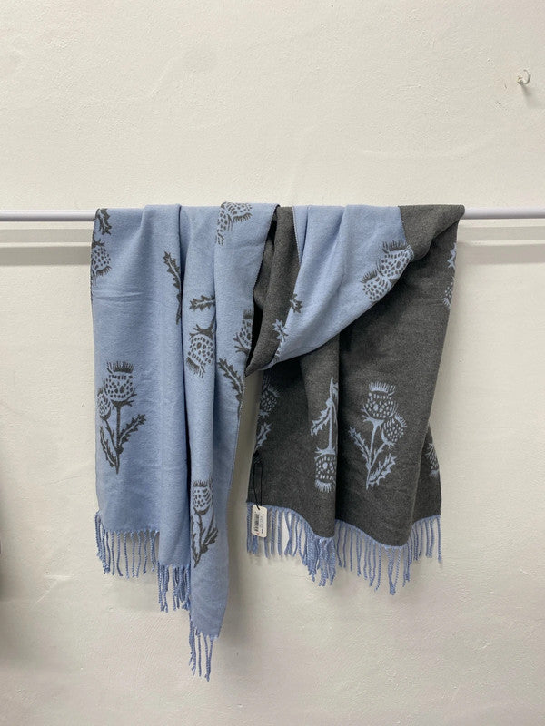 Lovely butterfly lilac thistle cashmere blend scarve one size AO001