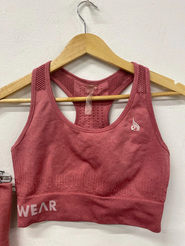 Ryderwear Chic Pink Sports Bra & Leggings Set Size M DS002