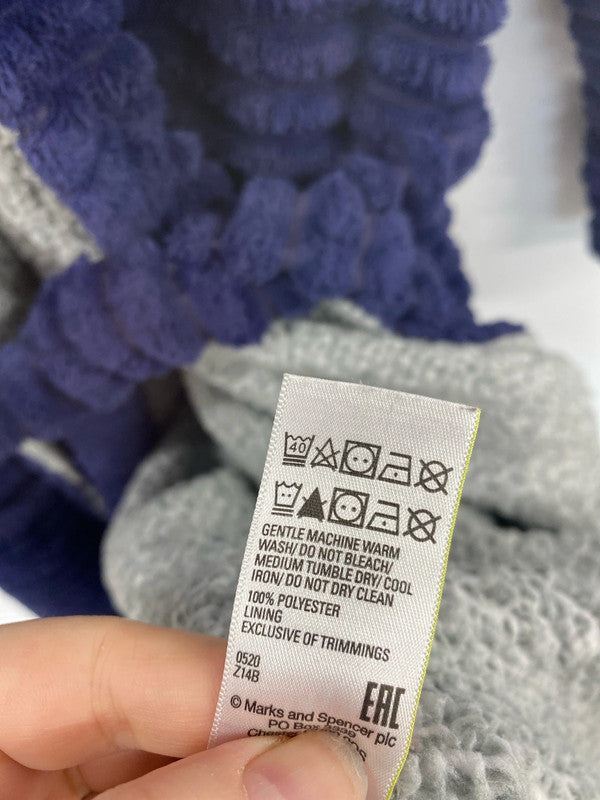 M&S Cute Navy Boys 11-12 Years Hooded Dressing Gown AG006