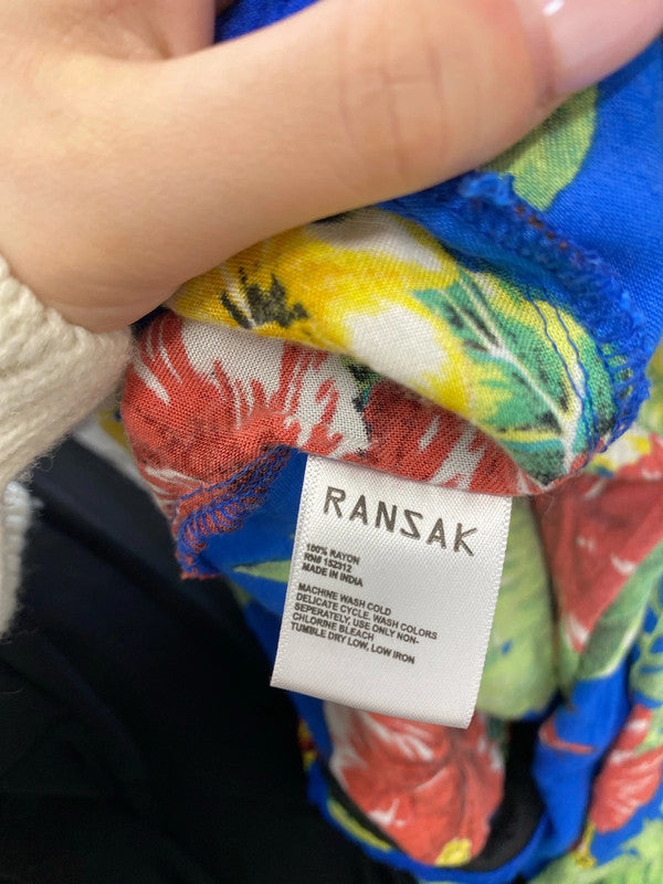 Fabulous ransak men’s blue Hawaiian shirt UK M NC001