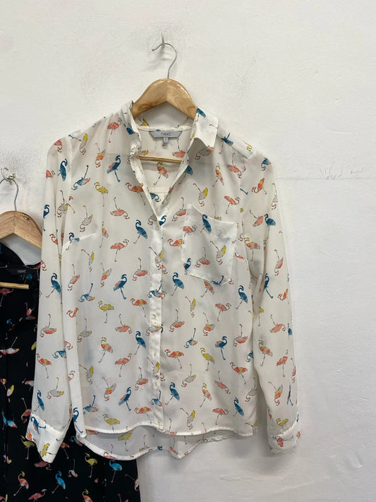 Lovely duo of flamingo lightweight next blouses 🦩UK 8 SW001