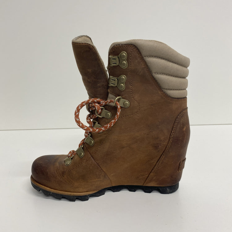 Sorel Conquest Wedge Brown Leather Boots UK 5 SD002