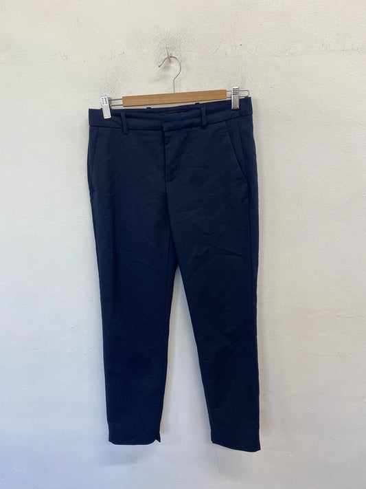 Lovely Zara women’s navy chino trousers formal UK S AG005
