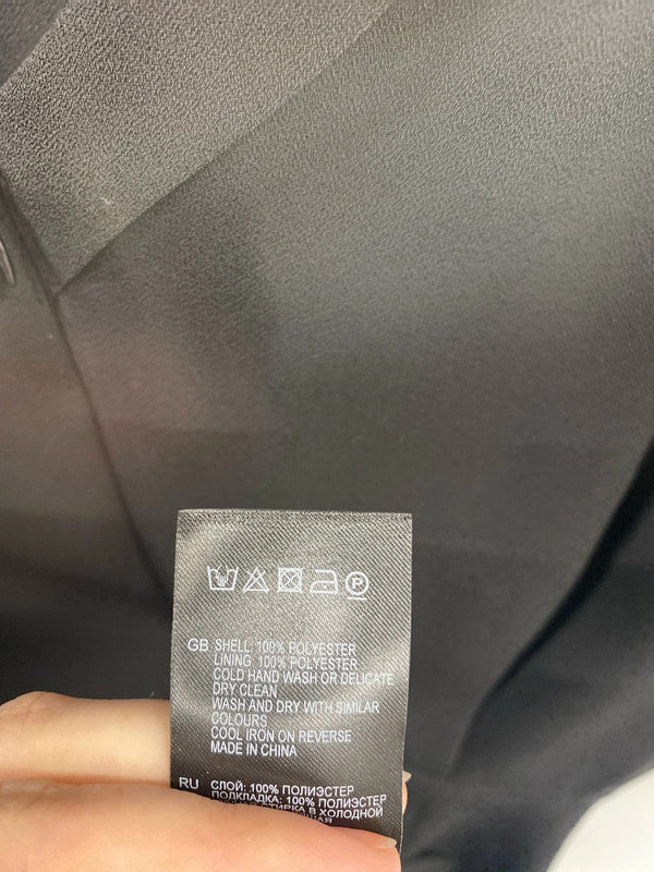 Reiss Elegant Yen Black Asymmetric Mini Dress UK 6 SD002