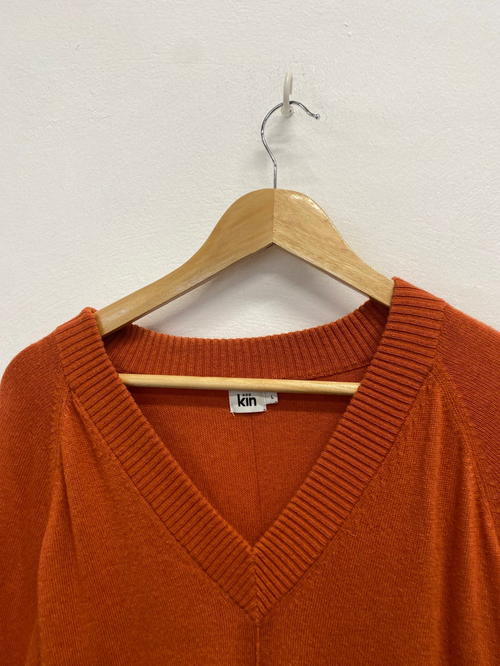 Stunning Kiin Knitted Dress UK 12 Orange wool blend DM561