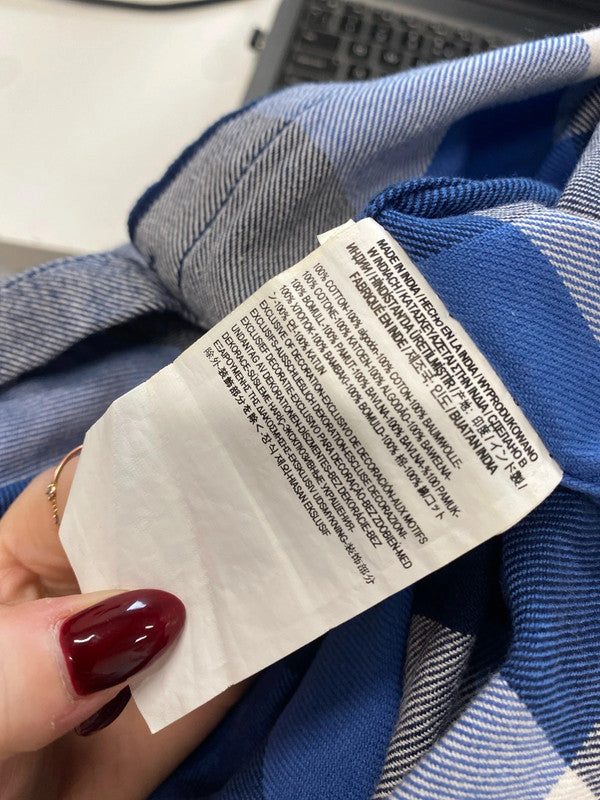 Fabulous men’s vans blue checked cotton slim fit shirt UK xs GK002