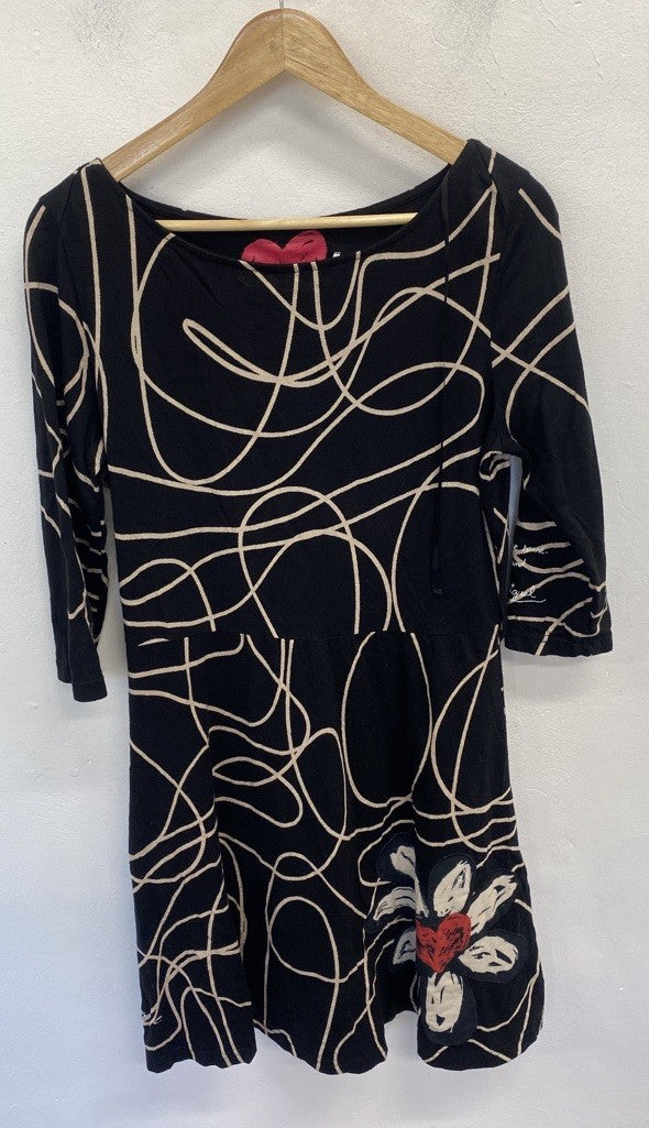 Lovely Desigual Designer Yes! Dress 90s UK XL KM005