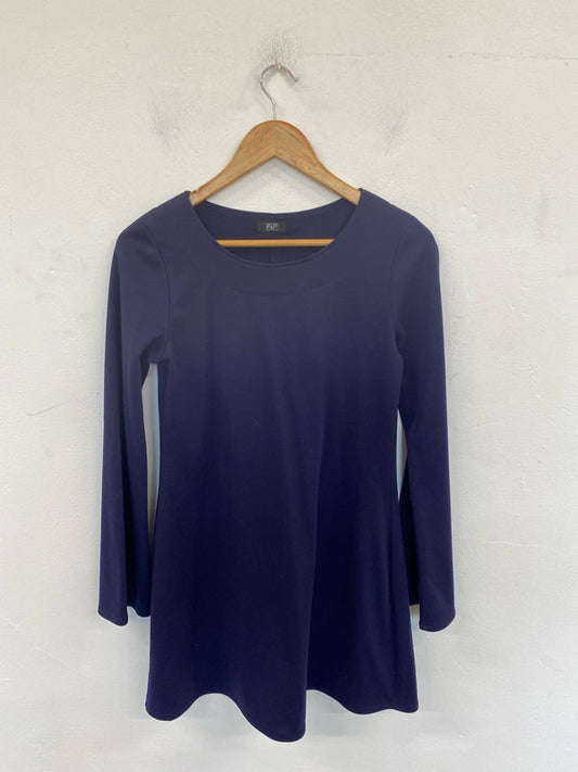 F&F Fabulous Royal Purple Tunic Mini Dress UK 10 SW001