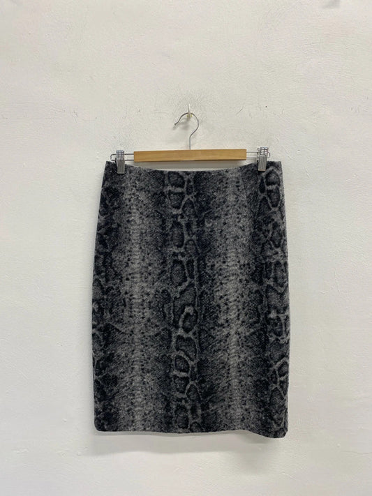 Fabulous Grey wool blend vintage Lakeland skirt Uk10 KD001