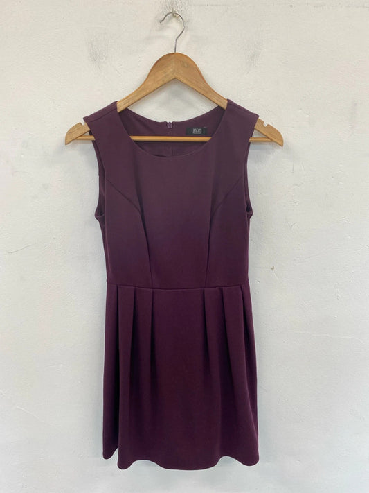 F&F Stylish Plum Skater Mini Dress UK 10 SW001