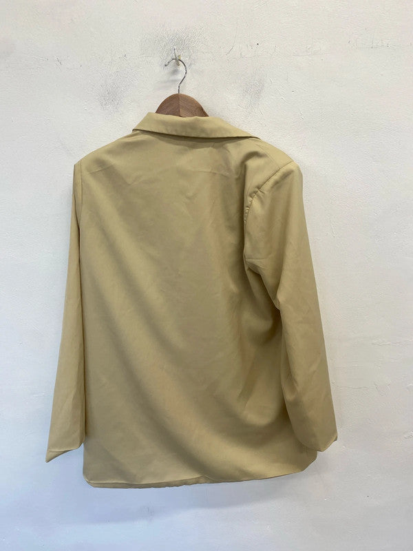 Stunning pretty little thing beige oversized blazer UK 14 PJ001