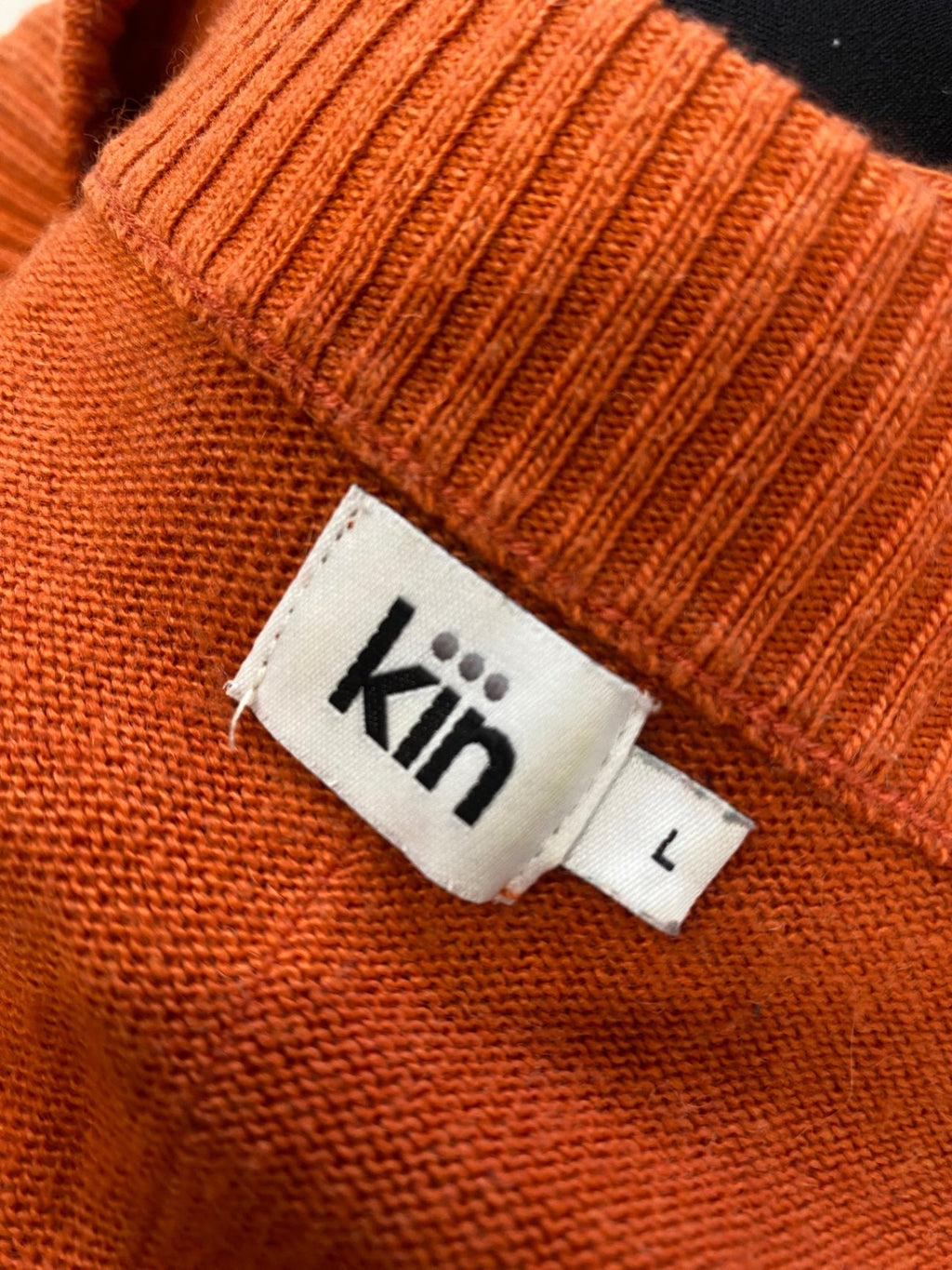 Stunning Kiin Knitted Dress UK 12 Orange wool blend DM561