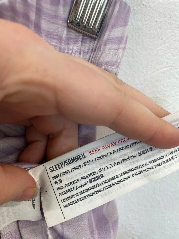 Gilly Hicks Fabulous Lilac Satin Pyjamas Size S-M JH001