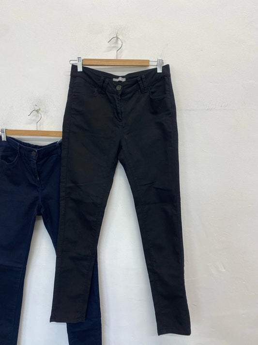Gorgeous casual comfy duo of Jeggings by M&S navy black UK 10 SW001 #25