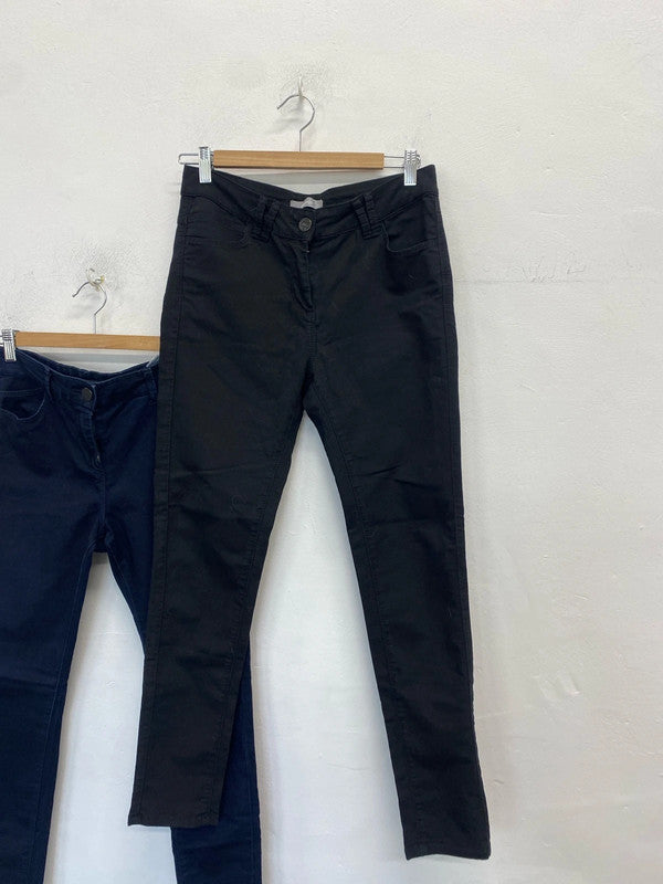 Gorgeous casual comfy duo of Jeggings by M&S navy black UK 10 SW001 #25