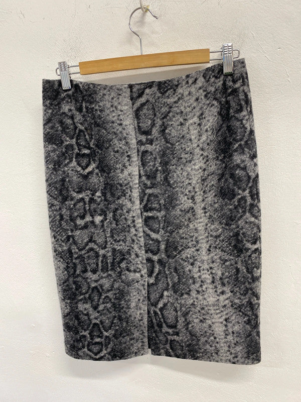 Fabulous Grey wool blend vintage Lakeland skirt Uk10 KD001
