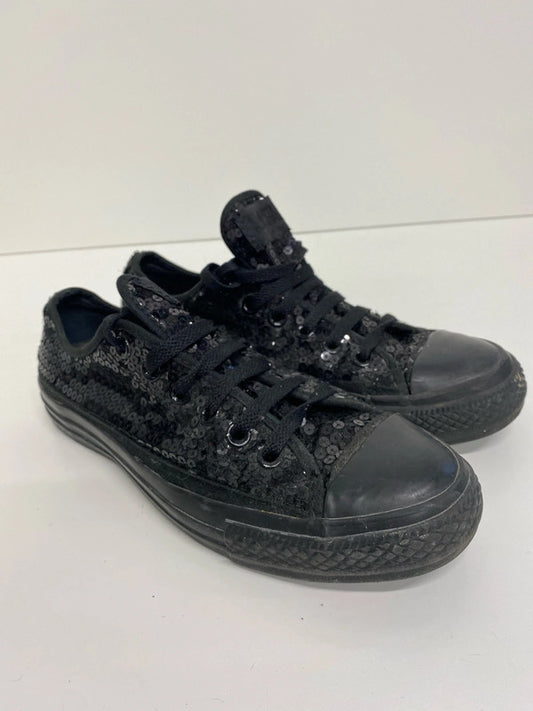 Fabulous Black sequin classic party converse UK6 JR001