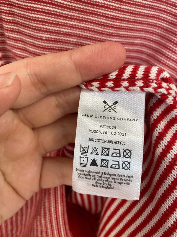 Crew Clothing Chic Red & White Stripe Jumper UK 12 MM005