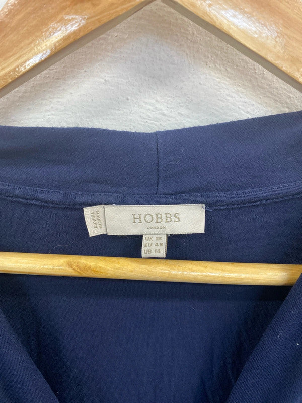 Hobbs Elegant Navy Jersey Midi Dress UK 18 MD002