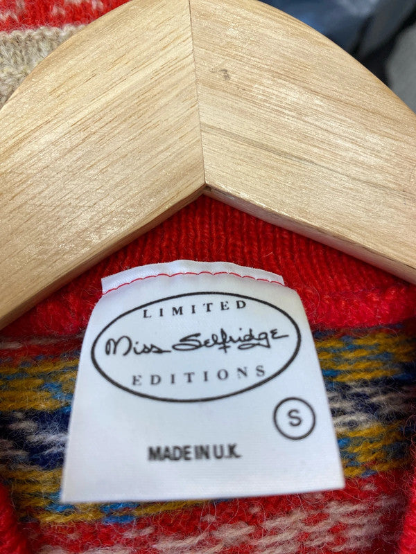 Miss Selfridge vintage Shetland wool fair aisle tank UkS MM005