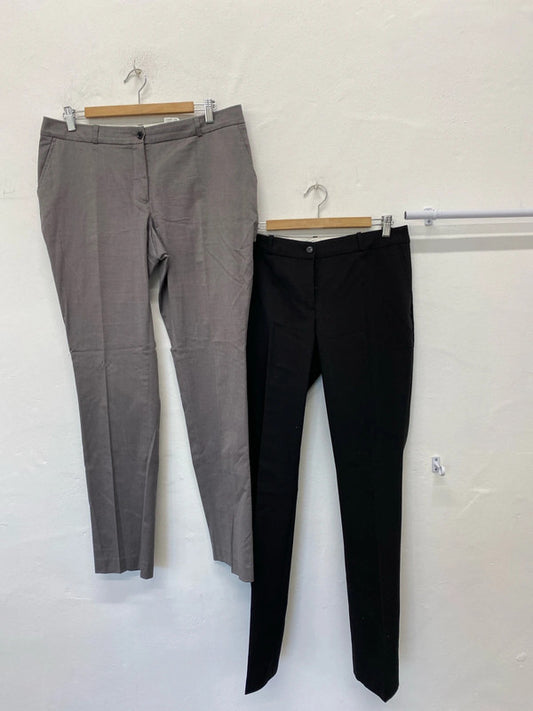 Fabullus Duo of Smart Formal trousers work or events Uk14  #32 KM003