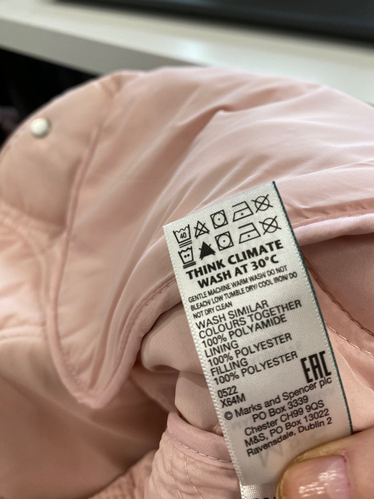 Amazing PER UNA quilted Puffer Jacket UK6 Pink Oversized HT149