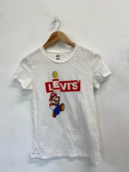 Fabulous womens Levi’s x Mario printed top UK XS SW001