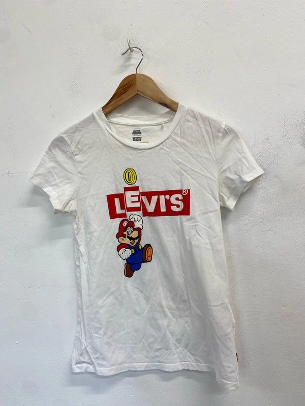 Fabulous womens Levi’s x Mario printed top UK XS SW001